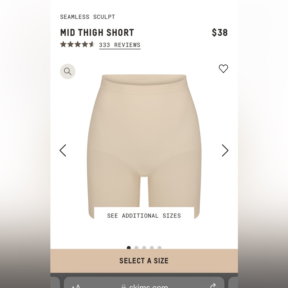 BNWOT skims mid thigh short